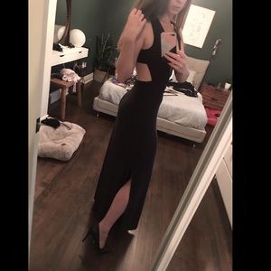 Elegant black evening dress